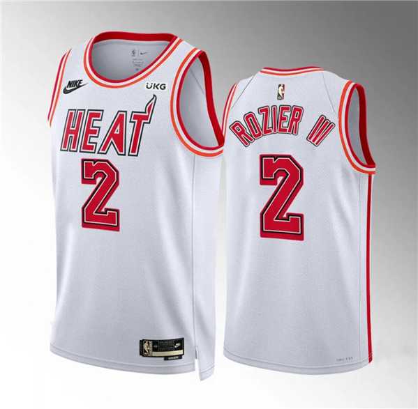 Mens Miami Heat #2 Terry Rozier III White Classic Edition Stitched Basketball Jersey Dzhi->->NBA Jersey